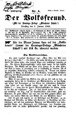 Der Volksfreund Dienstag 6. Januar 1863