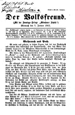 Der Volksfreund Mittwoch 7. Januar 1863