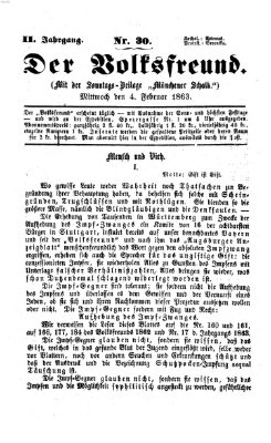 Der Volksfreund Mittwoch 4. Februar 1863