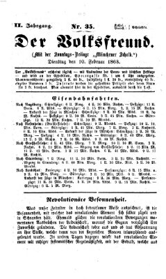 Der Volksfreund Dienstag 10. Februar 1863