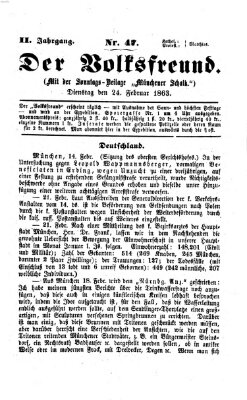 Der Volksfreund Dienstag 24. Februar 1863