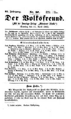 Der Volksfreund Samstag 11. April 1863