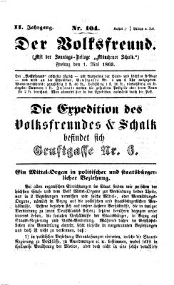 Der Volksfreund Freitag 1. Mai 1863