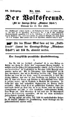 Der Volksfreund Mittwoch 13. Mai 1863