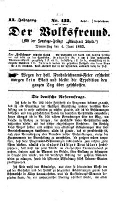 Der Volksfreund Donnerstag 4. Juni 1863