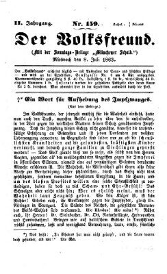 Der Volksfreund Mittwoch 8. Juli 1863