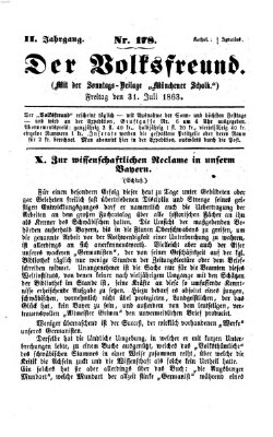 Der Volksfreund Freitag 31. Juli 1863