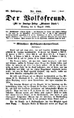 Der Volksfreund Sonntag 2. August 1863