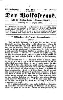 Der Volksfreund Dienstag 4. August 1863