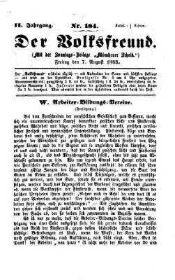 Der Volksfreund Freitag 7. August 1863