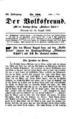 Der Volksfreund Mittwoch 12. August 1863