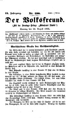 Der Volksfreund Sonntag 23. August 1863