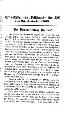 Der Volksfreund Freitag 25. September 1863