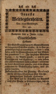 Neueste Weltbegebenheiten (Kemptner Zeitung) Freitag 4. Juni 1784