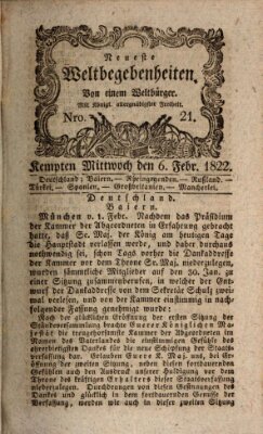 Neueste Weltbegebenheiten (Kemptner Zeitung) Mittwoch 6. Februar 1822