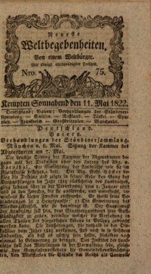 Neueste Weltbegebenheiten (Kemptner Zeitung) Samstag 11. Mai 1822