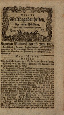 Neueste Weltbegebenheiten (Kemptner Zeitung) Mittwoch 15. Mai 1822