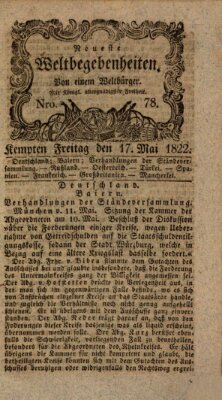 Neueste Weltbegebenheiten (Kemptner Zeitung) Freitag 17. Mai 1822