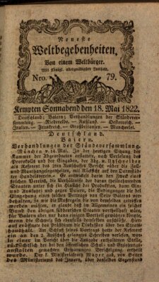 Neueste Weltbegebenheiten (Kemptner Zeitung) Samstag 18. Mai 1822