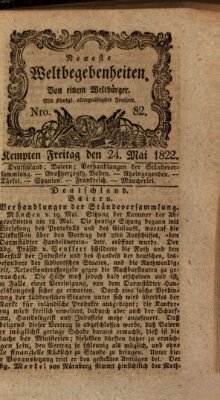 Neueste Weltbegebenheiten (Kemptner Zeitung) Freitag 24. Mai 1822