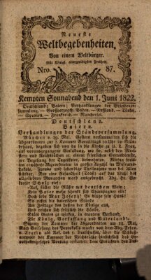 Neueste Weltbegebenheiten (Kemptner Zeitung) Samstag 1. Juni 1822