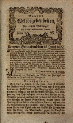 Neueste Weltbegebenheiten (Kemptner Zeitung) Samstag 15. Juni 1822