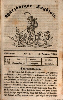 Würzburger Tagblatt Mittwoch 4. Januar 1837