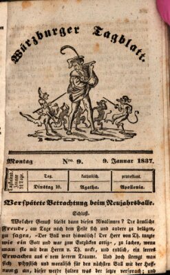 Würzburger Tagblatt Montag 9. Januar 1837