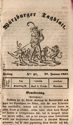 Würzburger Tagblatt Freitag 27. Januar 1837