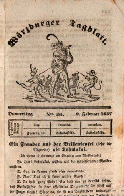 Würzburger Tagblatt Donnerstag 9. Februar 1837