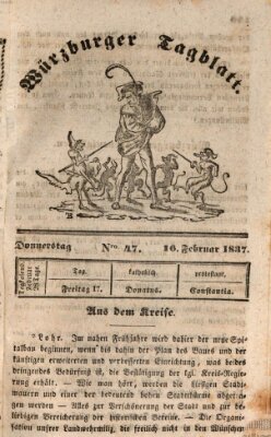 Würzburger Tagblatt Donnerstag 16. Februar 1837