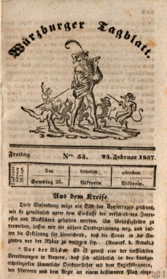 Würzburger Tagblatt Freitag 24. Februar 1837