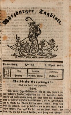 Würzburger Tagblatt Donnerstag 6. April 1837