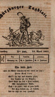 Würzburger Tagblatt Samstag 15. April 1837