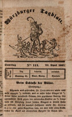 Würzburger Tagblatt Samstag 22. April 1837