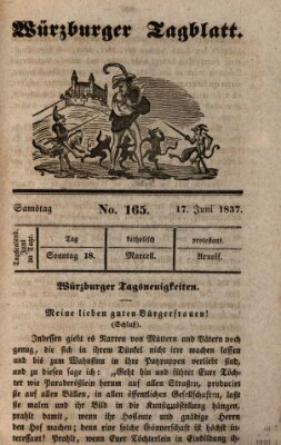 Würzburger Tagblatt Samstag 17. Juni 1837