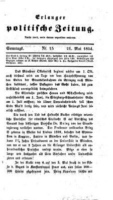 Erlanger politische Zeitung Sonntag 21. Mai 1854