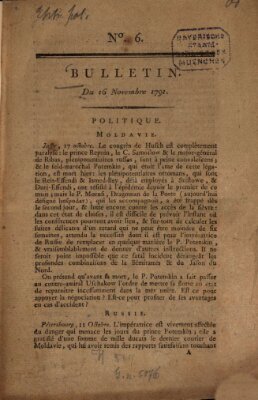 Bulletin Mittwoch 16. November 1791