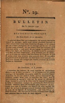 Bulletin Dienstag 31. Januar 1792