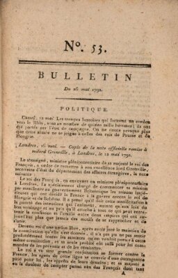 Bulletin Samstag 26. Mai 1792