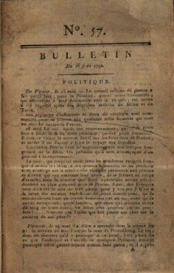 Bulletin Samstag 16. Juni 1792