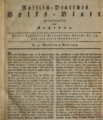 Russisch-deutsches Volksblatt Donnerstag 8. April 1813