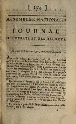 Journal des débats et des décrets Samstag 8. Januar 1791