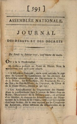 Journal des débats et des décrets Montag 24. Januar 1791