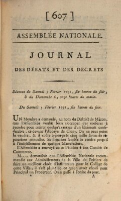 Journal des débats et des décrets Sonntag 6. Februar 1791