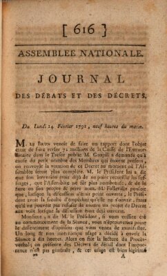 Journal des débats et des décrets Montag 14. Februar 1791