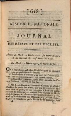 Journal des débats et des décrets Dienstag 15. Februar 1791