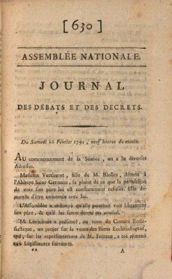 Journal des débats et des décrets Samstag 26. Februar 1791