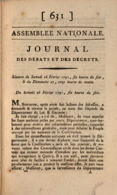 Journal des débats et des décrets Samstag 26. Februar 1791