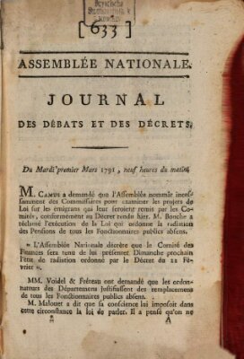 Journal des débats et des décrets Dienstag 1. März 1791